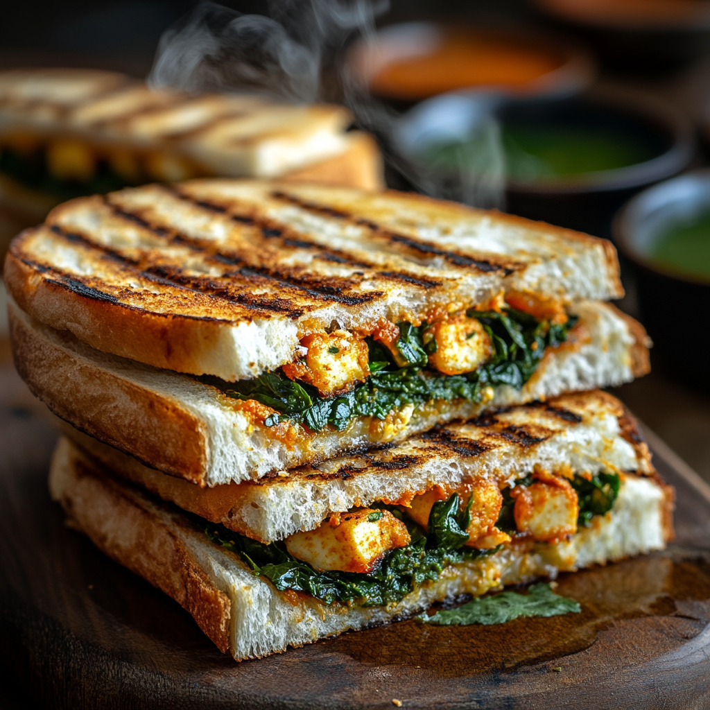 Palak Paneer Sandwich Recipe